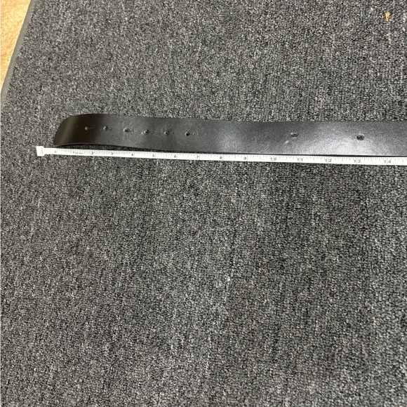 Valentino Black Leather Belt with Silver V Logo Buckle - Picture 6 of 8